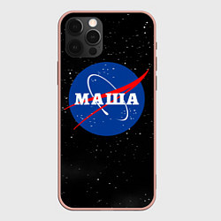 Чехол для iPhone 12 Pro Max Маша Наса космос, цвет: 3D-светло-розовый