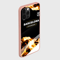 Чехол для iPhone 12 Pro Max Barcelona legendary sport fire, цвет: 3D-светло-розовый — фото 2