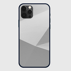Чехол для iPhone 12 Pro Max Геометрические серые фигуры, цвет: 3D-черный
