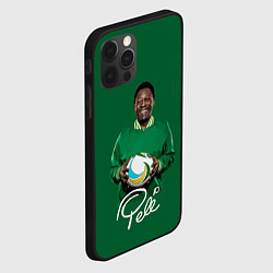 Чехол для iPhone 12 Pro Max Пеле PELE легенда футбола, цвет: 3D-черный — фото 2