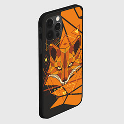 Чехол для iPhone 12 Pro Max Голова лисы в мозаике, цвет: 3D-черный — фото 2