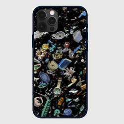 Чехол для iPhone 12 Pro Max Пластиковый мусор - всякая всячина!, цвет: 3D-черный