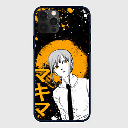 Чехол для iPhone 12 Pro Max Макима - оранжевые брызги краски, цвет: 3D-черный