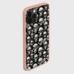 Чехол для iPhone 12 Pro Max Череп с оскалом, цвет: 3D-светло-розовый — фото 2