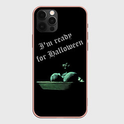 Чехол для iPhone 12 Pro Max Я готов а к Хэллоуину, цвет: 3D-светло-розовый