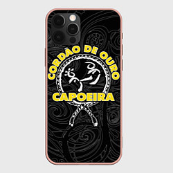 Чехол для iPhone 12 Pro Max Cordao de ouro Capoeira, цвет: 3D-светло-розовый