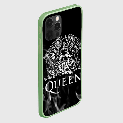 Чехол iPhone 12 Pro Max Queen огонь / 3D-Салатовый – фото 2