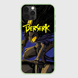 Чехол для iPhone 12 Pro Max Берсерк Гатс под дождём, цвет: 3D-салатовый