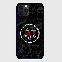 Чехол для iPhone 12 Pro Max Travis Scott - фортнайт, цвет: 3D-черный
