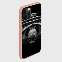 Чехол для iPhone 12 Pro Max Панда и куфия - рисунок карандашом, цвет: 3D-светло-розовый — фото 2