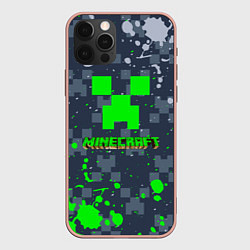 Чехол iPhone 12 Pro Max Minecraft - краска