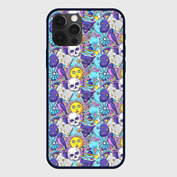 Чехол для iPhone 12 Pro Max Череп и солнце, цвет: 3D-черный