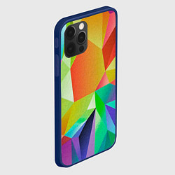 Чехол для iPhone 12 Pro Max Радужный Кристалл, цвет: 3D-тёмно-синий — фото 2