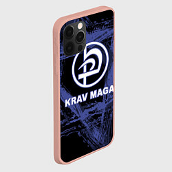 Чехол для iPhone 12 Pro Max Krav-maga tactical defense system emblem, цвет: 3D-светло-розовый — фото 2