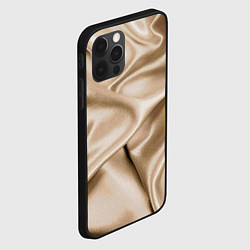 Чехол для iPhone 12 Pro Max Струящаяся золотистая ткань, цвет: 3D-черный — фото 2