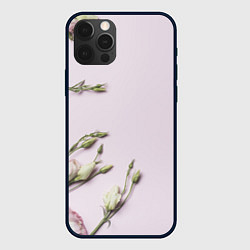 Чехол для iPhone 12 Pro Max Красивые Цветы на Розовом фоне, цвет: 3D-черный