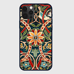 Чехол для iPhone 12 Pro Max Ковер с птицами, цвет: 3D-черный