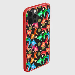 Чехол для iPhone 12 Pro Max Разноцветные рыбы паттерн, цвет: 3D-красный — фото 2