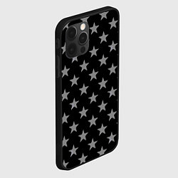 Чехол для iPhone 12 Pro Max Звездный фон черный, цвет: 3D-черный — фото 2