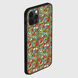 Чехол для iPhone 12 Pro Max Монстрики, животные и пришельцы, цвет: 3D-черный — фото 2