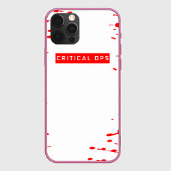 Чехол для iPhone 12 Pro Max Critical ops красные брызги, цвет: 3D-малиновый