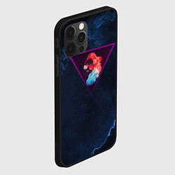 Чехол для iPhone 12 Pro Max Неоновая девушка в треугольнике, цвет: 3D-черный — фото 2