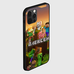 Чехол для iPhone 12 Pro Max Алексей Minecraft, цвет: 3D-черный — фото 2