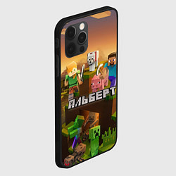 Чехол для iPhone 12 Pro Max Альберт Minecraft, цвет: 3D-черный — фото 2