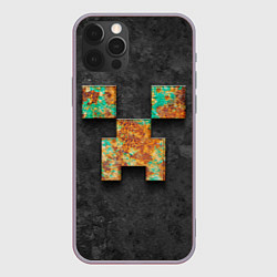 Чехол для iPhone 12 Pro Max Minecraft rust, цвет: 3D-серый