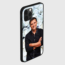 Чехол для iPhone 12 Pro Max Шатунов на фоне роз, цвет: 3D-черный — фото 2