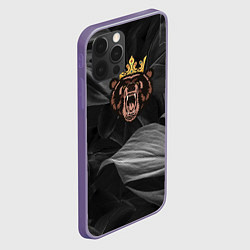 Чехол для iPhone 12 Pro Max Русский Царь зверей Медведь, цвет: 3D-серый — фото 2
