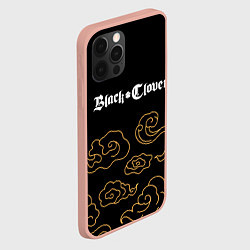 Чехол для iPhone 12 Pro Max Black Clover anime clouds, цвет: 3D-светло-розовый — фото 2