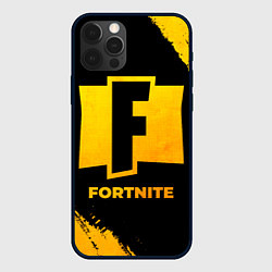 Чехол для iPhone 12 Pro Max Fortnite - gold gradient, цвет: 3D-черный