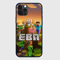 Чехол для iPhone 12 Pro Max Ева Minecraft, цвет: 3D-черный