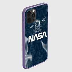 Чехол для iPhone 12 Pro Max Nasa - космонавт - паттерн, цвет: 3D-серый — фото 2