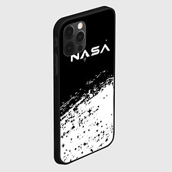 Чехол для iPhone 12 Pro Max Наса белая краска, цвет: 3D-черный — фото 2