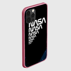 Чехол для iPhone 12 Pro Max Nasa надпись, цвет: 3D-малиновый — фото 2