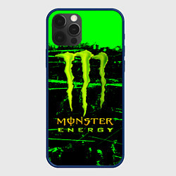 Чехол для iPhone 12 Pro Max Monster energy green neon, цвет: 3D-тёмно-синий