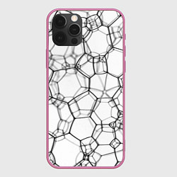 Чехол для iPhone 12 Pro Max Матричная сетка, цвет: 3D-малиновый