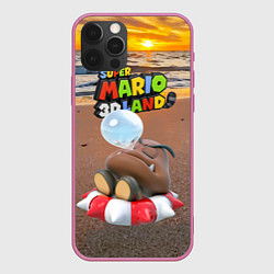 Чехол для iPhone 12 Pro Max Goomba - Super Mario 3D Land, цвет: 3D-малиновый