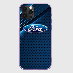 Чехол для iPhone 12 Pro Max Ford Абстракция, цвет: 3D-сиреневый