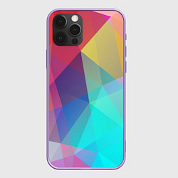 Чехол для iPhone 12 Pro Max Нежный разноцветный фон, цвет: 3D-сиреневый