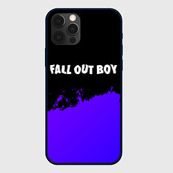 Чехол для iPhone 12 Pro Max Fall Out Boy purple grunge, цвет: 3D-черный