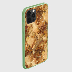 Чехол для iPhone 12 Pro Max Натуральные древесные стружки опилки, цвет: 3D-салатовый — фото 2