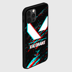 Чехол для iPhone 12 Pro Max Valorant в стиле glitch и баги графики на темном ф, цвет: 3D-черный — фото 2