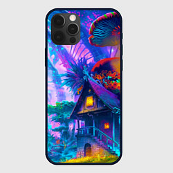 Чехол для iPhone 12 Pro Max Неоновая страна, цвет: 3D-черный
