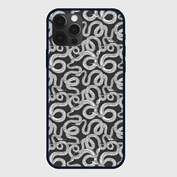 Чехол для iPhone 12 Pro Max Змея с языком, цвет: 3D-черный