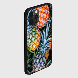 Чехол для iPhone 12 Pro Max Фон из ананасов, цвет: 3D-черный — фото 2