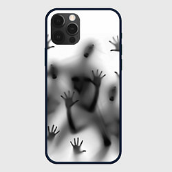 Чехол для iPhone 12 Pro Max Bodies inside behind a white wall, цвет: 3D-черный