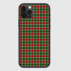 Чехол для iPhone 12 Pro Max Красно-зеленая клетка, цвет: 3D-черный